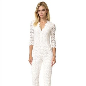 Nightcap Ivory Deep V Dixie Catsuit